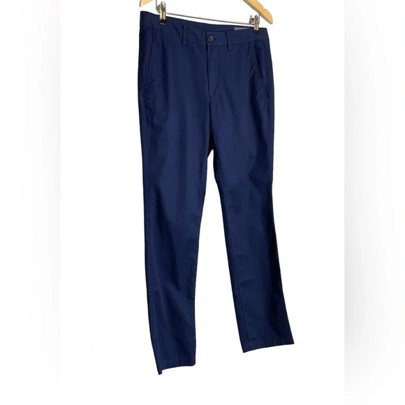 Bonobos Slim Tailored Chino Pants Size 32 Golf Preppy Washed Navy Blue - Picture 2 of 8